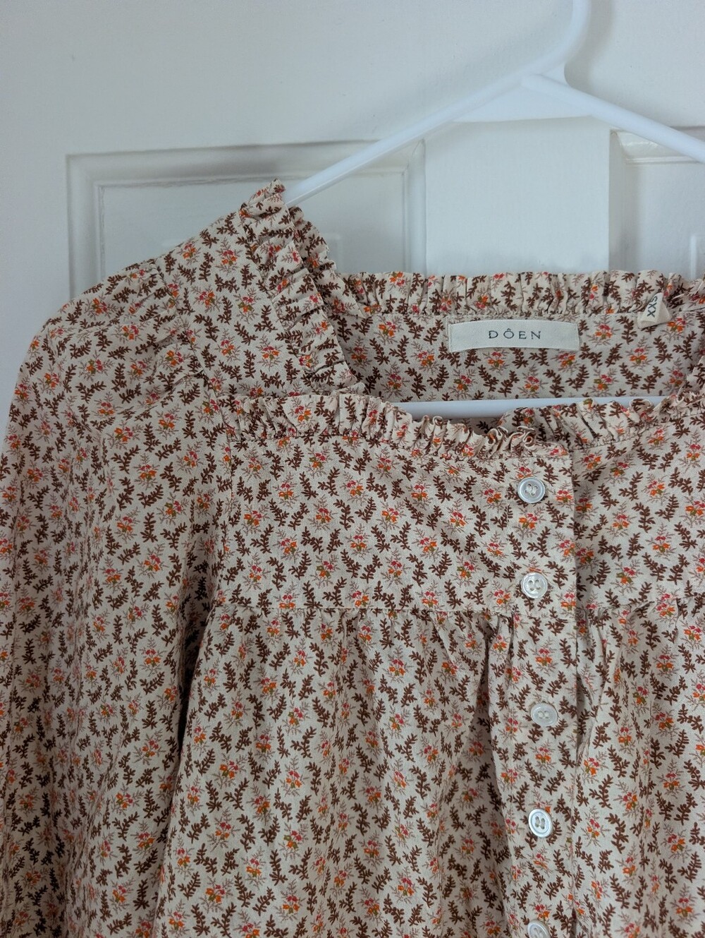 Dôen Lunaria Top In Ditsy Winter Floral XXS